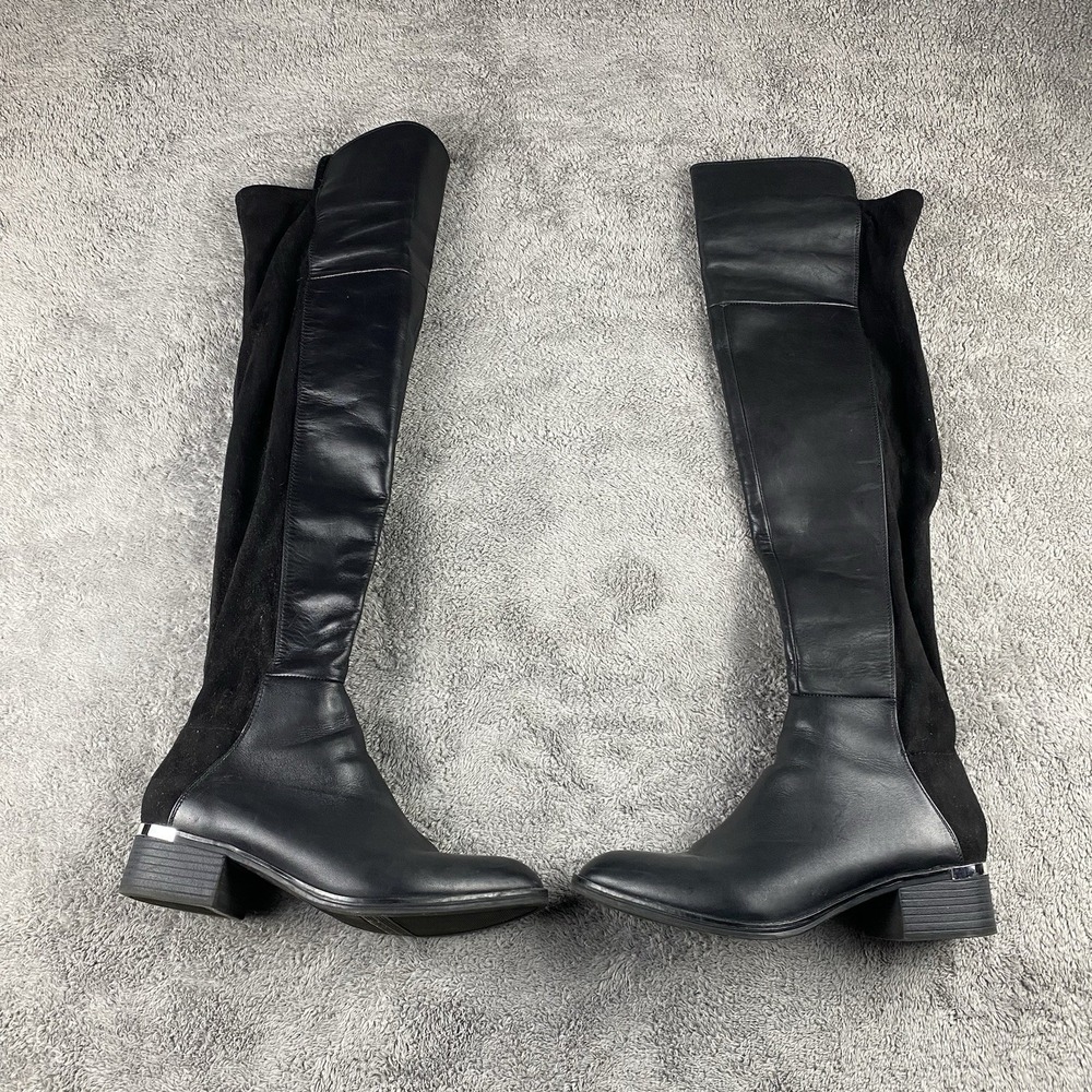 Bar III Rene Over the Knee Boot Leather Suede Womens Size 7 Black